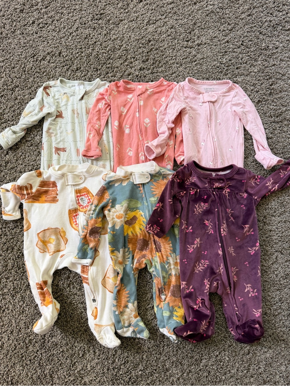 Newborn Baby Girl Onsies Lot